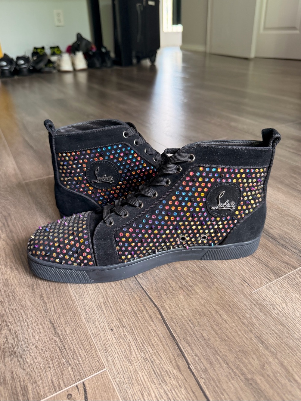 Christian Louboutin Louis Strass Spiked Sneakers